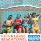 Turkish Beach Towel - 40x71 inch Oversized Sand Resistant Prewashed Turkish Towel - 100% Turkish Cotton Quick Drying, Compact, Lightweight Turkish Towel for Beach, Bath, Pool, Gym, Yoga.