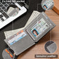 Mens Wallet Bifold Genuine Leather RFID Blocking Wallet for Men with 1 ID Windows 13 Card Holders 2 cash pockets 1 Gift Box