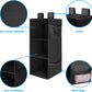 MAX Houser 3-Shelf Hanging Closet Organizers, Collapsible Closet Hanging Shelves for Camper, Nursery Hanging Organizers, Black, 2-Pack