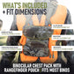 Binocular Harness Chest Pack - Lightweight Hunting Chest Rig with Rangefinder Pouch, MOLLE System Bino Harness for Bow Hunting, Tactical Chest Pack for Men, Veteran Owned Gear, Orange