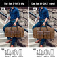 Waxed Canvas Duffle Bag for Men 50L Travel Duffel Bags Expandable Genuine Leather Duffel Overnight Weekender Carry On Bag Two Zipper Pockets Travel Bag (Vintage Dark Brown, Large-50L) - Roamly