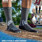 Men's Compression Running Socks: Coolmax Athletic Crew Socks Moisture Wicking Anti-Blister Cushion for Hiking 3 Pairs