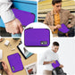 Electronics Organizer, Portable Cable Organizer Bags, Travel Electronic Accessories Storage Case for Cables, Cords, Charger, Phone (Purple)