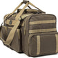 K-Cliffs Tactical Range Duffel Heavy Duty Large Gear Duffle Durable Quality Travel Sports Gym Equipment Bag Military Molle with Lockable Zippers with US Flag Patch 33 Inch Khaki