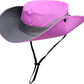 Womens Summer Sun Hat Beach Hat Wide Brim Outdoor UV Protection Hat Foldable Cool Mesh Ponytail Bucket Hat
