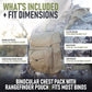 Binocular Harness Chest Pack - Lightweight Hunting Chest Rig with Rangefinder Pouch, MOLLE System Bino Harness for Bow Hunting, Tactical Chest Pack for Men, Veteran Owned Gear, Coyote