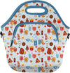 Sok It LunchTote Zippered Bag Insulated Neoprene Caddy (Bestie Bites, X-Large 6.5 Quart Lunch Tote)