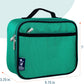 Wildkin Kids Insulated Lunch Box – Durable and Reusable for School & Travel - Emerald Green