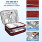 Electronics Organizer,Travel Cord Organizer Pouch, Portable Cable Organizer Bags, Waterproof Electronic Accessories Storage Case for Cables, Cords, Charger, Phone (Three Layer-Winered)