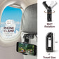 Airplane Neck Pillow Includes Travel Pillow + Airplane Phone Holder Mount + Eye Masks + Foot Hammock + Earplugs for Travel, 100% Pure Memory Foam Travel Pillow, 6 Pc Travel Kit