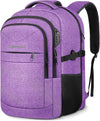 Lapsouno Travel Backpack, Travel Laptop Backpack, Multiple Pockets 15.6 Inch Carry on Backpack with USB Port, TSA Friendly Water Resistant College School Business Bag for Women, Purple - Roamly
