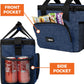 OPUX Soft Cooler Bag, Insulated Collapsible Lunch Cooler Tote for Men Work Camping Beach Travel, Portable Soft Sided Leakproof Waterproof Large Lunch Bag Box with Shoulder Strap 24 Cans, Heather Navy