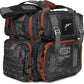 EGO Kryptek Tactical Tackle Box Backpack, Durable Fishing Tool Bag, 1000D Nylon Fabric with PVC Back, Water-Resistant, Multiple Storage Pockets, Laser-Cut Molle Loops, Includes 4 Tackle Trays