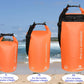 Freegrace Waterproof Dry Bags Set of 3 Dry Bag with 2 Zip Lock Seals & Detachable Shoulder Strap, Waist Pouch & Phone Case - Can Be Submerged Into Water - for Swimming (Orange, 5L)