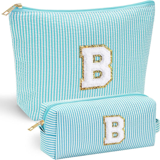 YOOLIFE Bridesmaid Gifts for Women - Cute Makeup Bag for Women Friends | Make Up Cosmetic Travel Toiletry Bag for Bride Maid Matron of honor Bridal Shower Personalized Bachelorette Gift B - Roamly