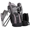 2-in 1 Baby Backpack Carrier - Ergonomic Toddler Hiking/Baby Hiking Backpack Carrier with Removable Bag, Diaper Change Pad, Insulated Pocket + Rain and Sun Hood to Protect Your Child