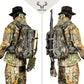 MOXULE Hunting Backpack Waterproof Pack: 25L Hunting Gear with Rain Cover,Hunting Day Pack with Rifle Bow Gun Holder (Camo)