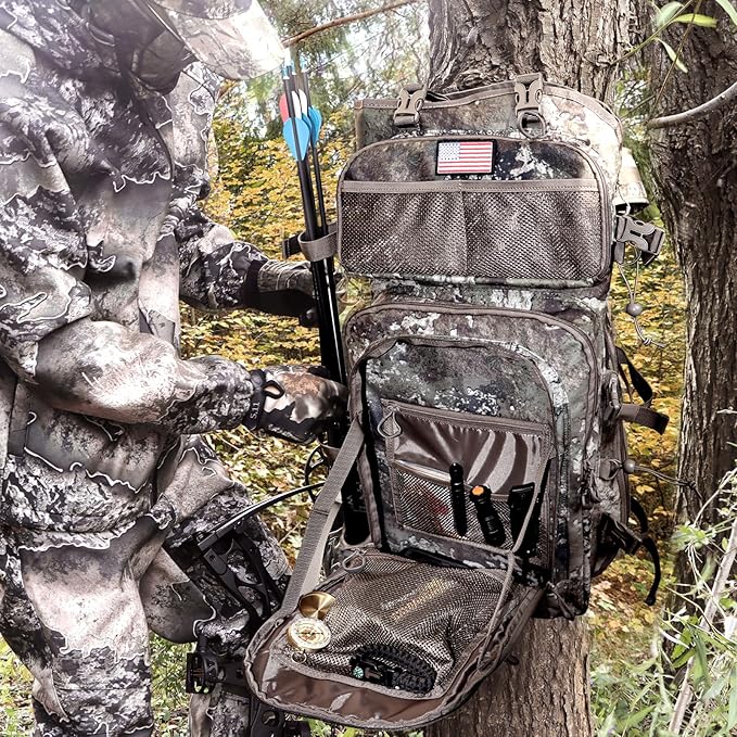 Hunting Backpacks for Men,Saddle Hunting Bag with Bow Holder, Large Compound Bow Hunting Backpack & Duffle Bags