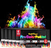 Magic Campfire Fire Color Changing Packets for Fire Pit (4 Pack) Outdoor Fireplaces & Bonfires, Rainbow Colored Flames - Perfect Camping Essential & Accessories - Must Have for Kids & Adults