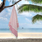 HILLFAIR Cotton Turkish Beach Towels, Quick Dry Lightweight Sand Free Peshtemal Towel for Bath Swim Yoga Spa Travel, Beach Accessories, Oversized Cotton Turkish Towels (39 x 72 inch- 4 Pack Pink)