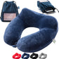 Inflatable Travel Neck Pillow: Extra-Soft, Cushion. For Airplanes, Trains, Cars, Portable Travel Accessory-With Carrying Pouch For cell phone and Passport Etc. (Blue)