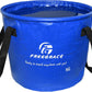 Premium Collapsible Bucket by Freegrace - Compact Portable Folding Water Container - Lightweight & Durable - Includes Handy Tool Mesh Pocket