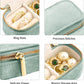 TAIMY Mini Jewelry Travel Case, Velvet Small Travel Jewelry Box, Portable Jewelry Travel Organizer Box for Rings Earrings Necklaces, Gifts for Women Girls(Mint)