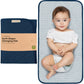KeaBabies Portable Diaper Changing Pad, Easy Wipe Clean - Foldable Waterproof Baby Changing Mat for Diaper Bag, Compact, Lightweight, 25x13 Baby Changer Travel Essential, Machine Washable (Navy Blue)