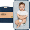 KeaBabies Portable Diaper Changing Pad, Easy Wipe Clean - Foldable Waterproof Baby Changing Mat for Diaper Bag, Compact, Lightweight, 25x13 Baby Changer Travel Essential, Machine Washable (Navy Blue)