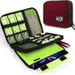Luxtude Cord Organizer Travel, Cable Organizer Bag, Portable Electronics Organizer, Travel Essentials for Cord Storage/Charger Storage/Cable Storag, Red