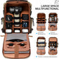 Padwa Lifestyle Khaki Camera Backpack - Professional DSLR & UAV Camera Bag,Anti Theft Canvas Camera Backpack with Rain Cover,Large Capacity Photography Travel Camera Bag with Multi Compartments