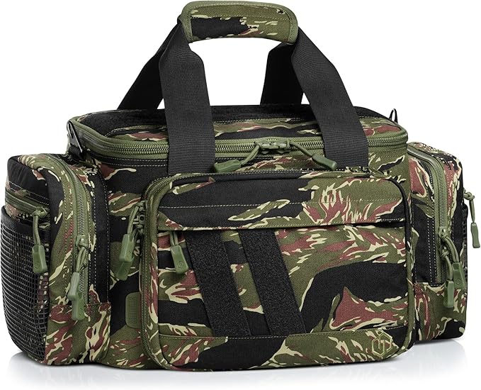 Savior Equipment Specialist Series Tactical Triple Pistol Shooting Range Hunting Duffle Bag Gun Carrying Case, Rigid Compartment Frame, Lockable Zippers