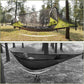 Night Cat Flat Lay Hammock Tent: Portable Lightweight Camping Hammock with Mosquito Net Waterproof Rainfly for 1 Person Outdoor Camping Green