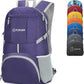 ZOMAKE Lightweight Packable Backpack 35L, Light Foldable Backpacks Water Resistant Collapsible Hiking Bag, Compact Folding Day Pack for Travel Camping(Purple) - Roamly