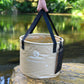 Premium Collapsible Bucket by Freegrace - Compact Portable Folding Water Container - Lightweight & Durable - Includes Handy Tool Mesh Pocket