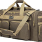 K-Cliffs Tactical Range Duffel Heavy Duty Large Gear Duffle Durable Quality Travel Sports Gym Equipment Bag Military Molle with Lockable Zippers with US Flag Patch 33 Inch Khaki