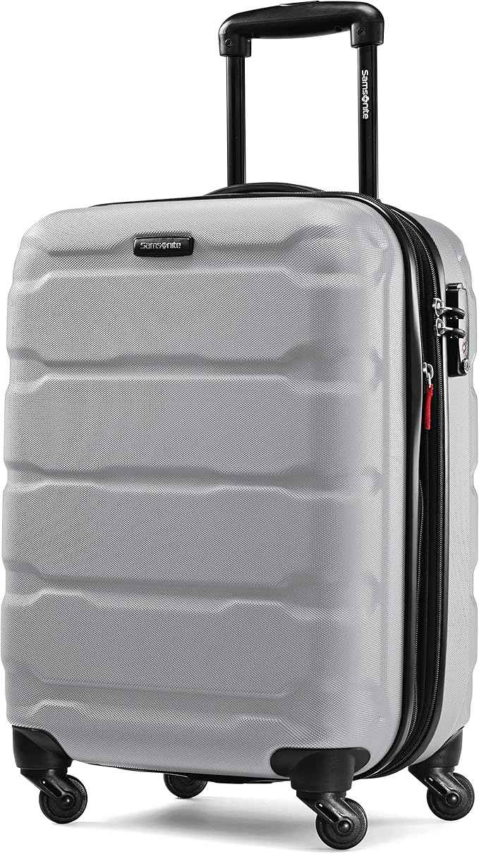 Samsonite Omni PC Hardside Expandable Luggage with Spinner Wheels, Silver, Carry-On 20-Inch
