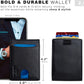 SERMAN BRANDS RFID Blocking Slim Bifold Genuine Leather Thin Minimalist Front Pocket Wallets for Men Billfold Wallet Men Gift