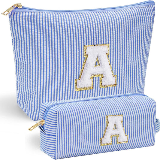 YOOLIFE Teen Girl Gifts | Makeup Bag | Cosmetic Bag | Travel Toiletry Bag | Gifts for Teacher Teen Girls Girlfriend Bridal Shower | Birthday Gifts for Kids | 15 14 13 Year Old Girl Gifts Blue A - Roamly