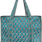 Cotton Quilted Tote Bag for Women – Large Beach & Travel Tote with Zipper, Reusable Grocery Bag