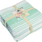 HILLFAIR Cotton Turkish Beach Towels, Quick Dry Lightweight Sand Free Peshtemal Towel for Bath Swim Yoga Spa Travel, Beach Accessories, Oversized Cotton Turkish Towels (39 x 72 inch- 4 Pack Mint Blue)