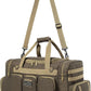Tactical Range Duffel Heavy Duty Military Molle Gear Travel Sports Gym Bag Lockable Zippers with US Flag Patch (27 In Khaki)