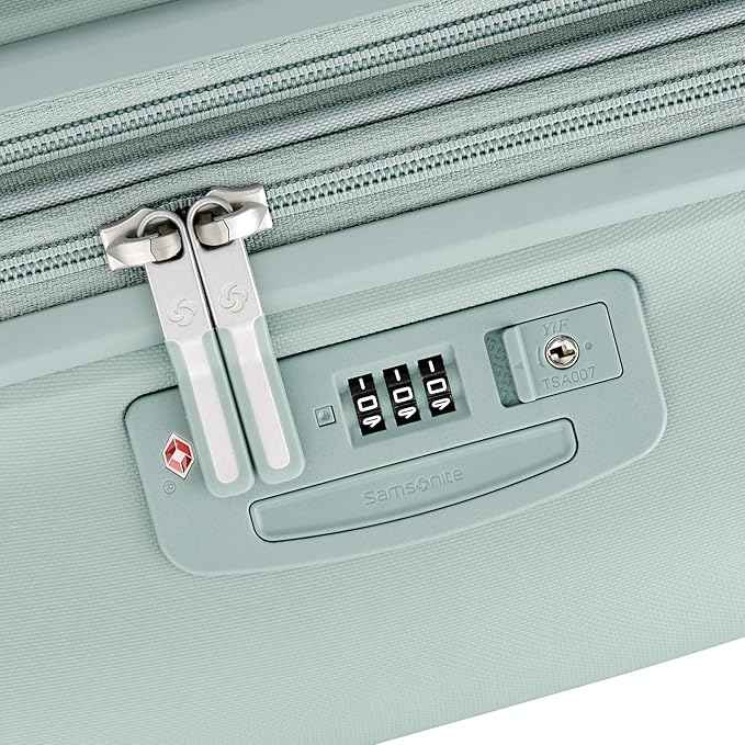 Samsonite Elevation Plus - Carry-On Hardside Luggage with QuickEntry™ Front Compartment - Scratch Resistant Polypropylene Shell, AirTag Holder, TSA Lock, Airline Approved- Cypress Green
