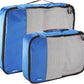 Amazon Basics Packing Cubes for Travel, Packing Organizers Set, 4-Piece-Set (2 Medium And 2 Large) With Double Zipper Pulls and Mesh Top Panel, 100% Durable Polyester, Blue - Roamly