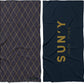 SUN'Y Waffle Microfiber Beach Towel – Sand Free, Quick Dry, Ultra Absorbent, Lightweight & Compact Travel Towel with Carry Bag - Large (63” x 31.5”), Newport