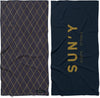 SUN'Y Waffle Microfiber Beach Towel – Sand Free, Quick Dry, Ultra Absorbent, Lightweight & Compact Travel Towel with Carry Bag - Large (63” x 31.5”), Newport
