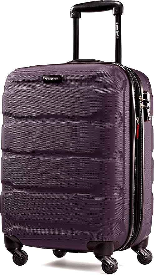 Samsonite Omni PC Hardside Expandable Luggage with Spinner Wheels, Purple, Carry-On 20-Inch