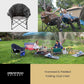ARROWHEAD OUTDOOR 2-Pack Oversized Heavy-Duty Club Folding Camping Chair w/Pocket, Cup Holder, Portable, Padded, Moon, Round, Saucer, Supports 330lbs