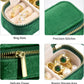 TAIMY Travel Jewelry Case, Mini Jewelry Travel Case, Velvet Small Travel Jewelry Box, Portable Jewelry Travel Organizer Box for Rings Earrings Necklaces(Emerald Green)