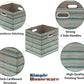SIMPLE HOUSEWARE 13-Inch Collapsible Fabric Cube Storage Bin with Handles, Printed Design, 3 Pack, Green